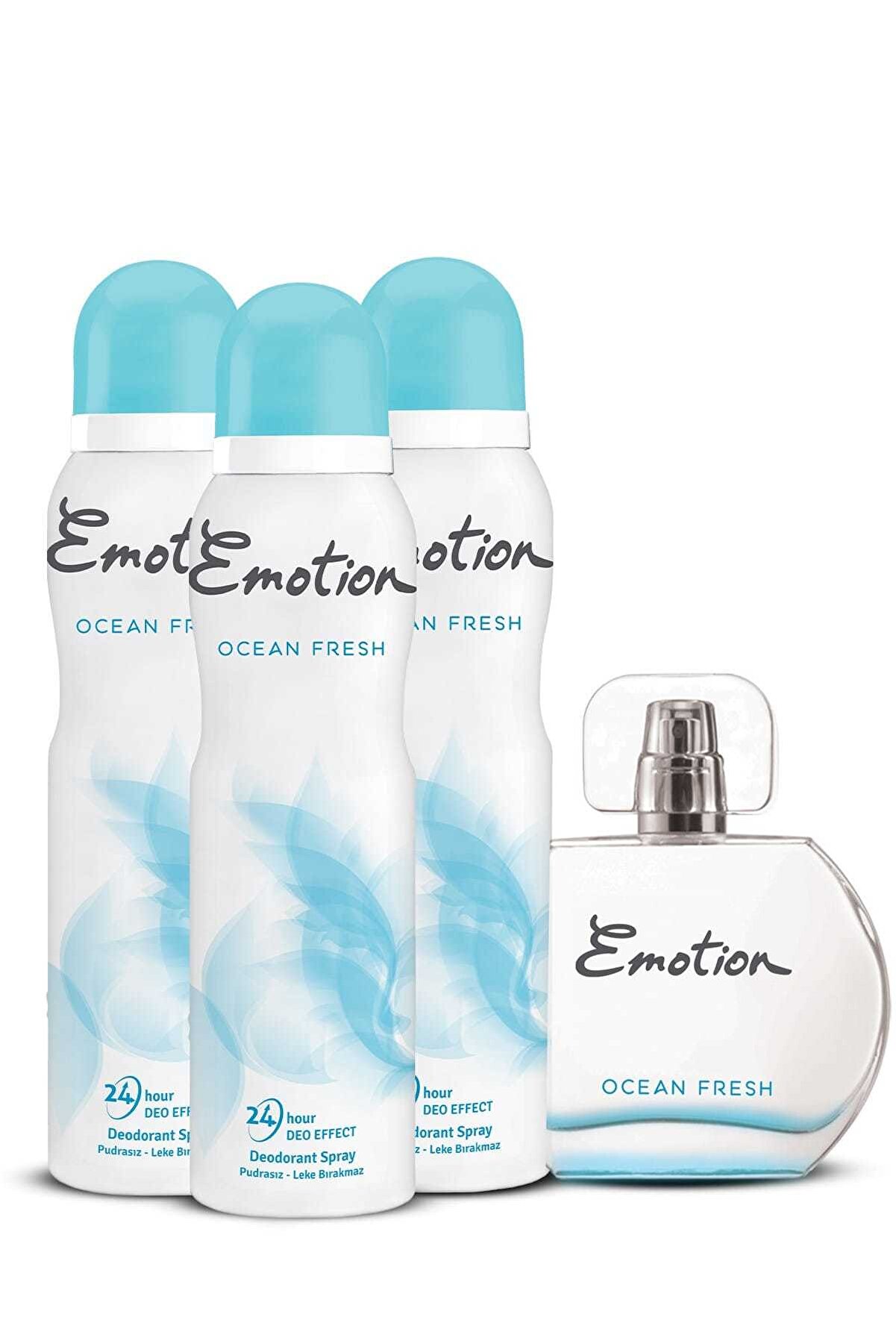 Emotion Ocean Edt Parfümü 50 ml + 3'Lü Deodorant 150 ml 507730-2