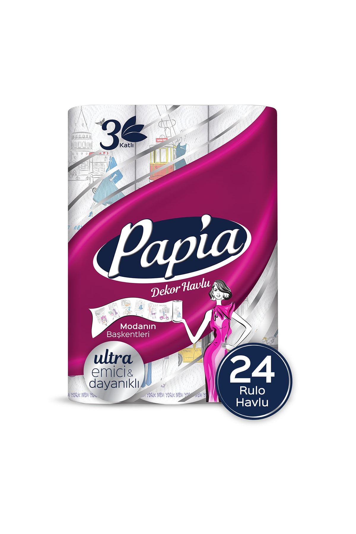 Papia Decor Kağıt Havlu - 24 Rulo