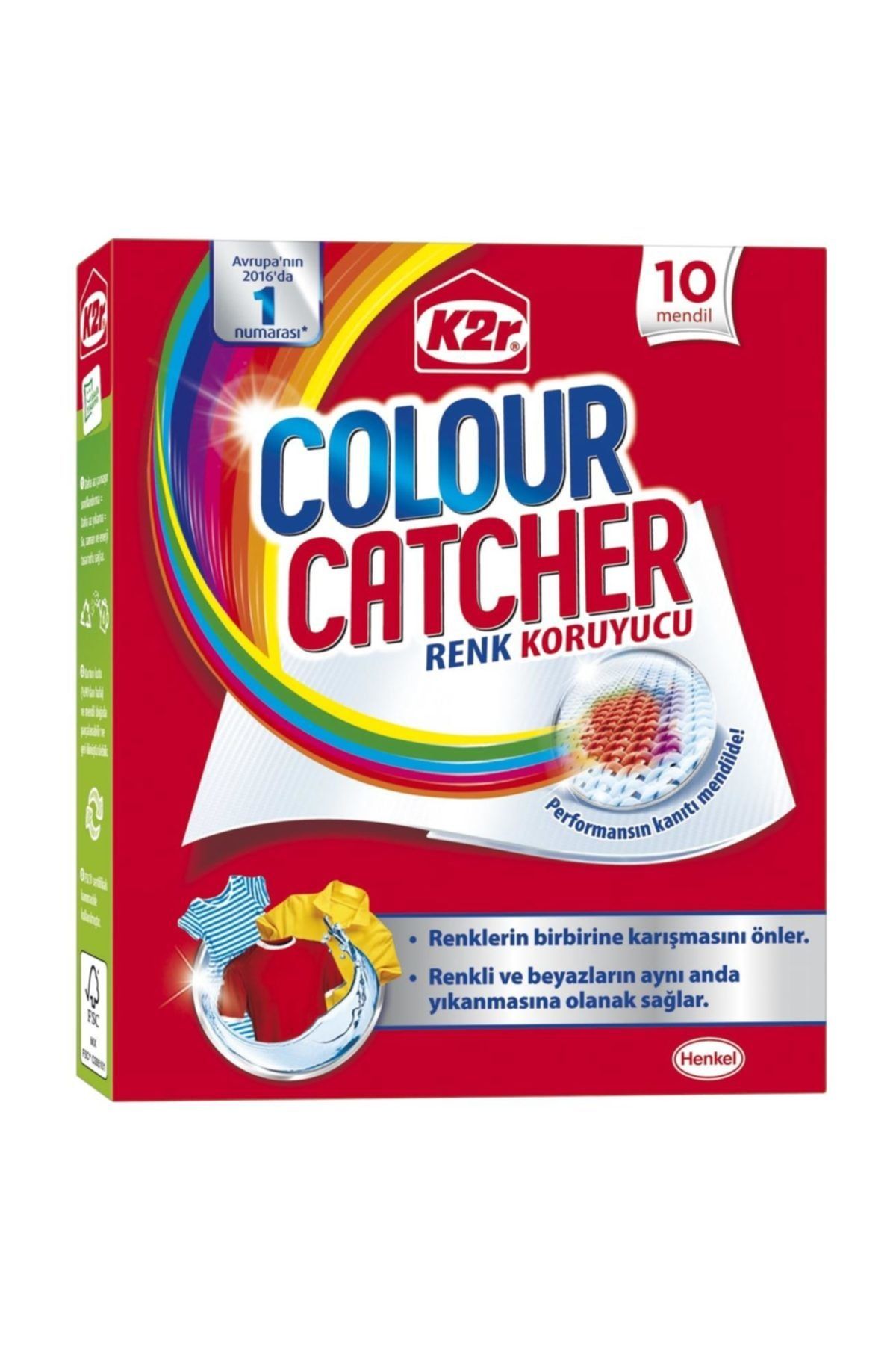 Perwoll K2r Colour Catcher Renk Koruyucu Mendil 10'lu  Mix 6 Lı