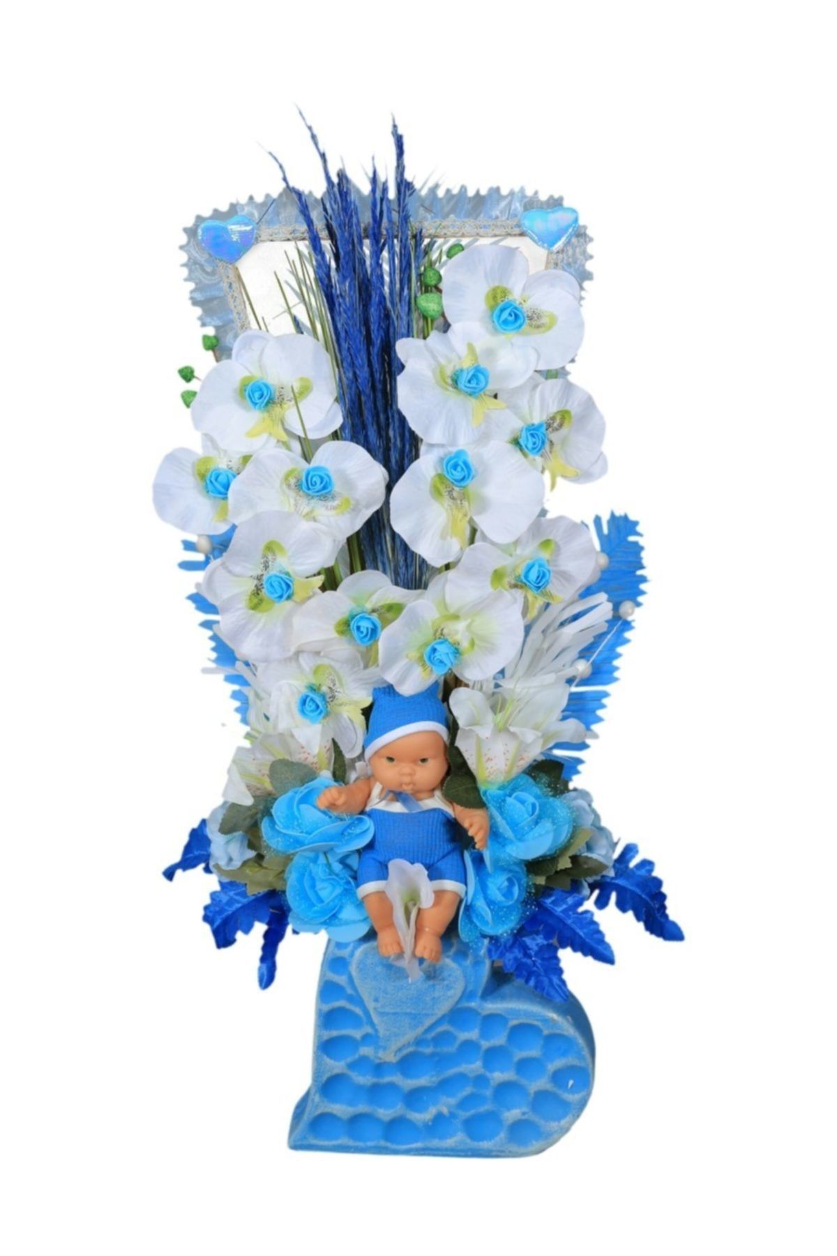 Bahat Hoşgeldin Bebek Erkek Odası Yapay Bebek Çiçeği Büyük Boy
