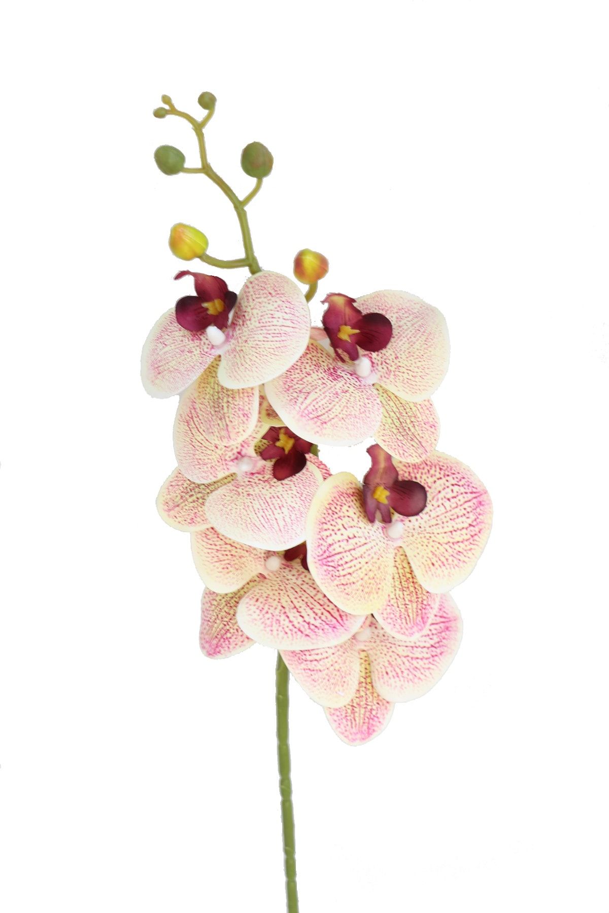 Yapay Çiçek Deposu Yapay Pastel Islak Orkide Çiçeği 95 Cm Somon