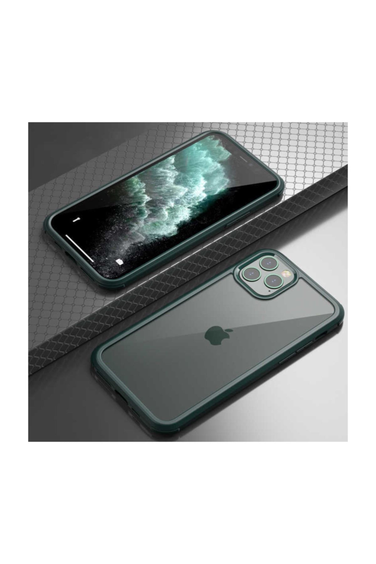 ankacep Apple Iphone 11 Pro Kılıf Silikon Temperli Cam Kapak