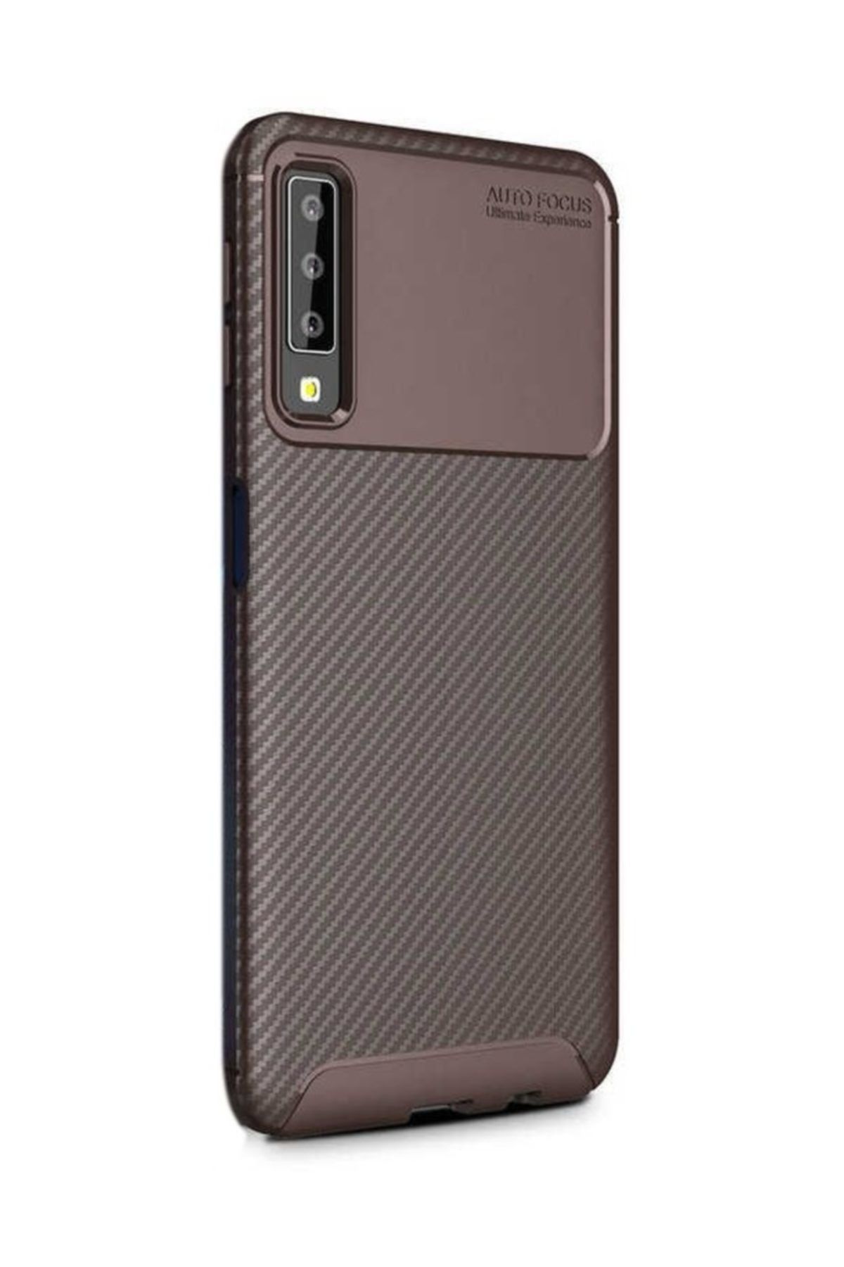 CaseStreet Samsung Galaxy A7 2018 Kılıf Negro Karbon Silikon+nano Glass