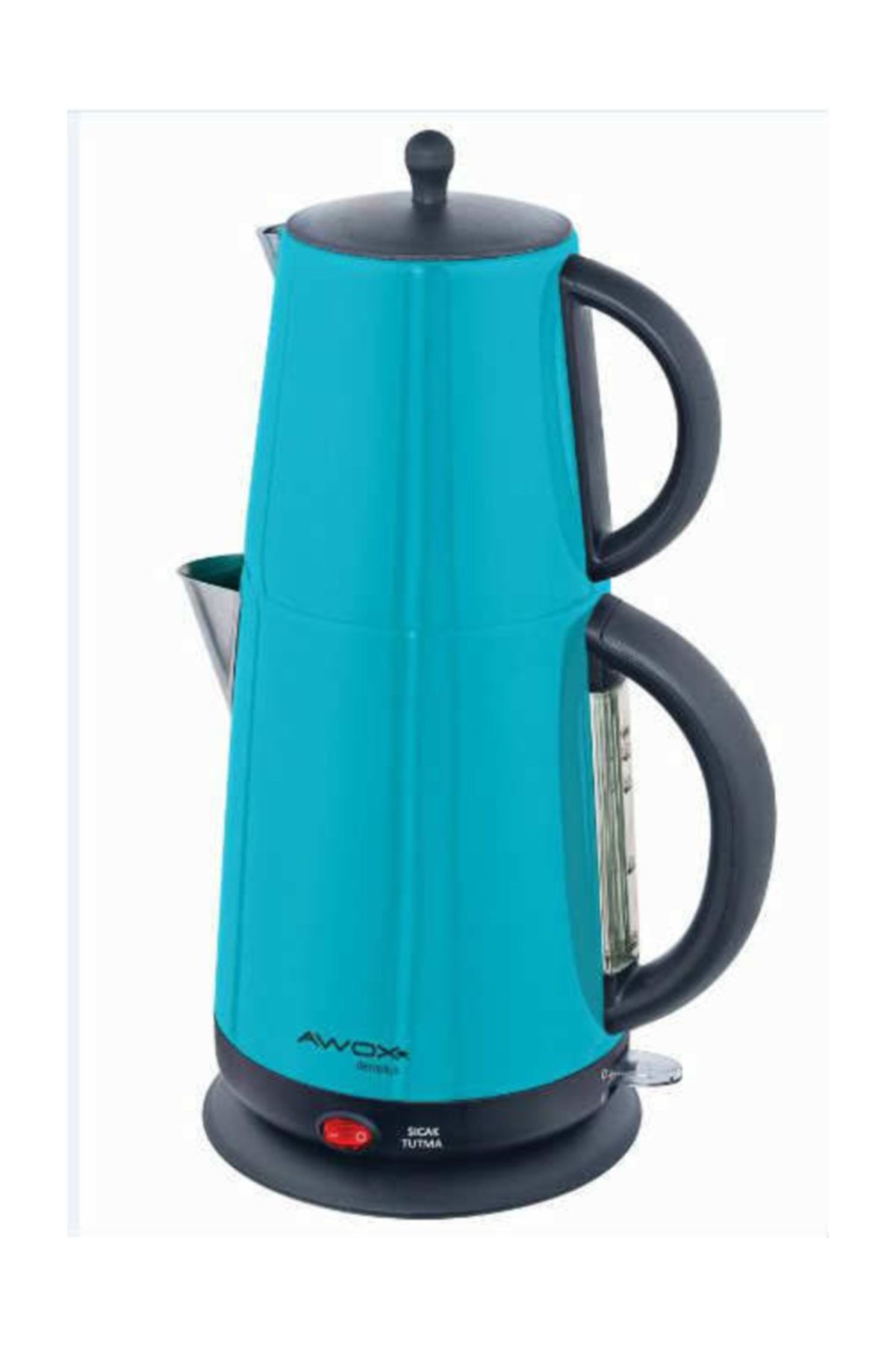 AWOX Çay Makinesi . Demplus Elektrikli Mavi Renkli Çelik Çay Makinesi Çaycı - 4 Ds