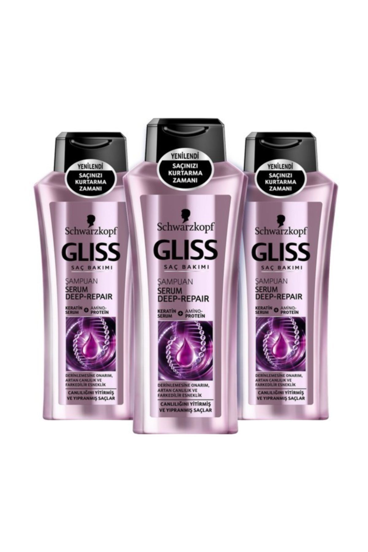 Gliss Serum Deep Repair Şampuan 360 Ml 3 Adet