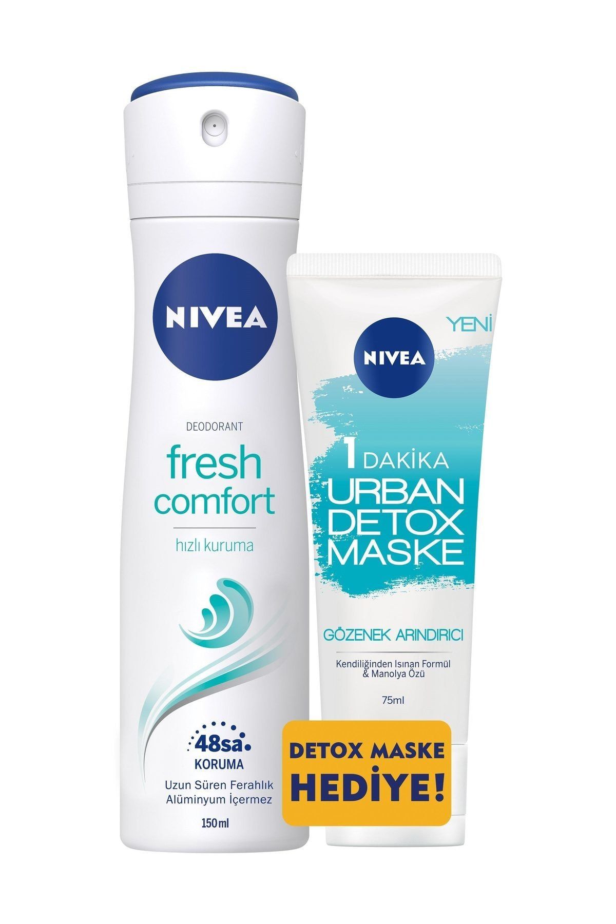 NIVEA Fresh Comfort Kadın Sprey + Urban Mavi Maske