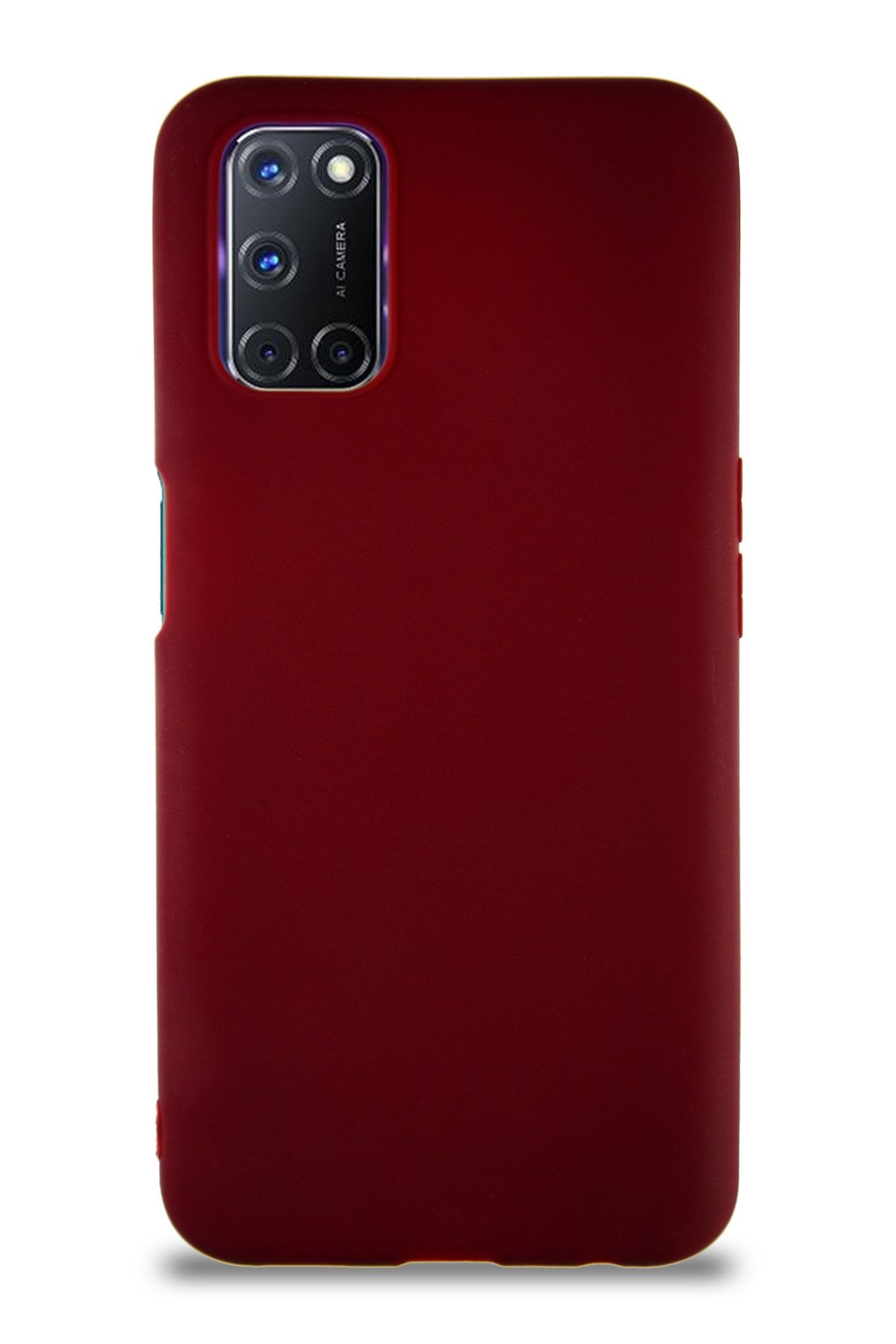 CaseWorld Oppo A52 Kılıf Soft Premier Renkli Silikon Kapak - Mürdüm