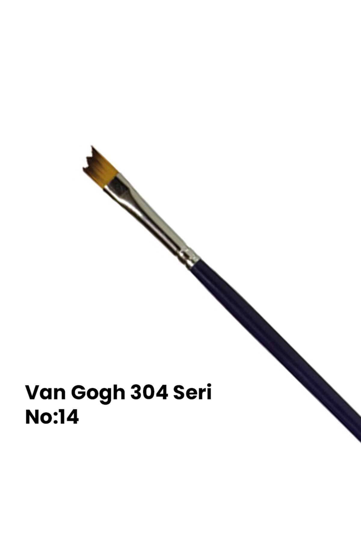 Van Gogh 304 Seri Sentetik Yan Kesik Tarak Fırça No 14