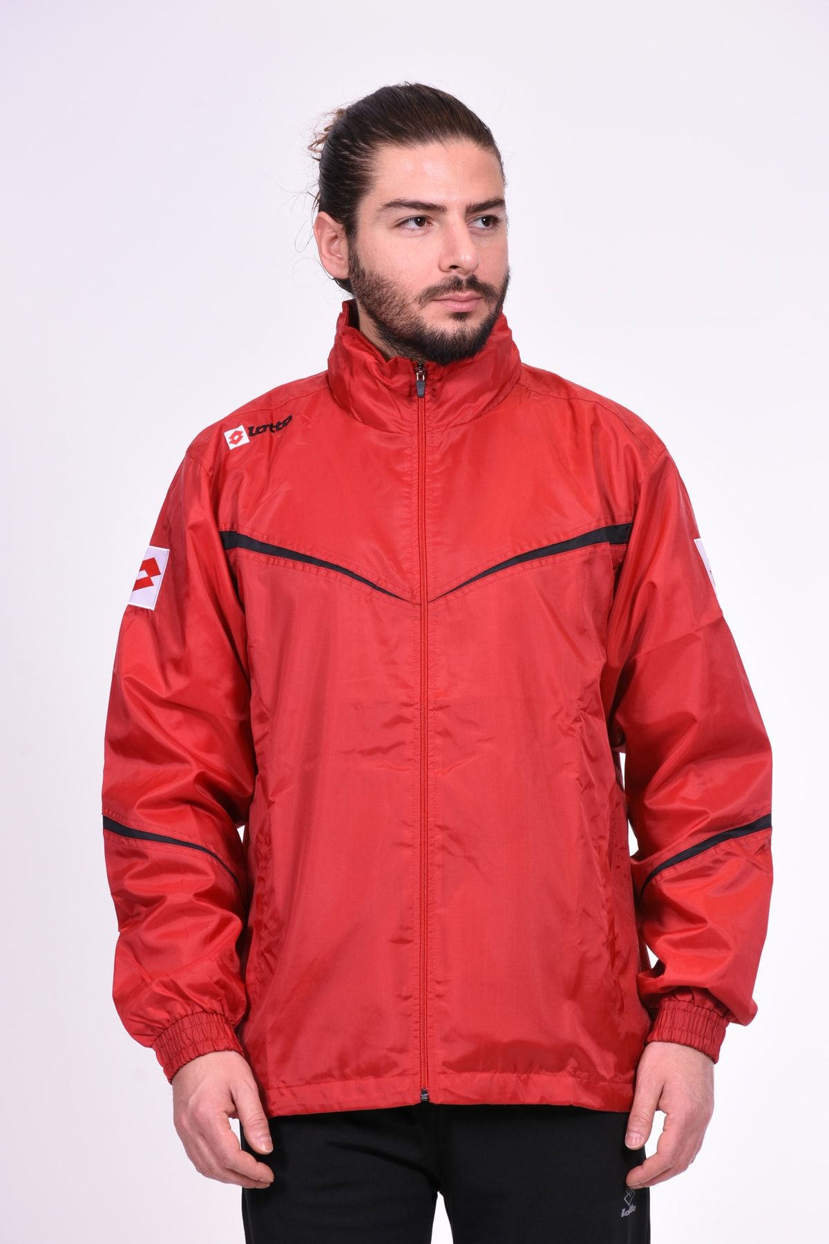 Lotto Yağmurluk&rüzgarlık Erkek Guıdo Jacket Team Wn Wp N8158 Kırmızı-siyah