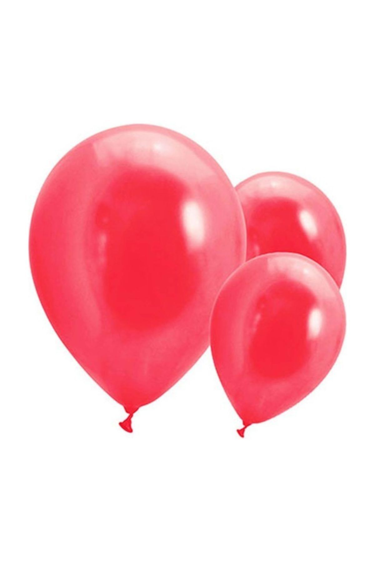 Genel Markalar Metalik Kırmızı Balon 30 Cm 12 Inch 50li