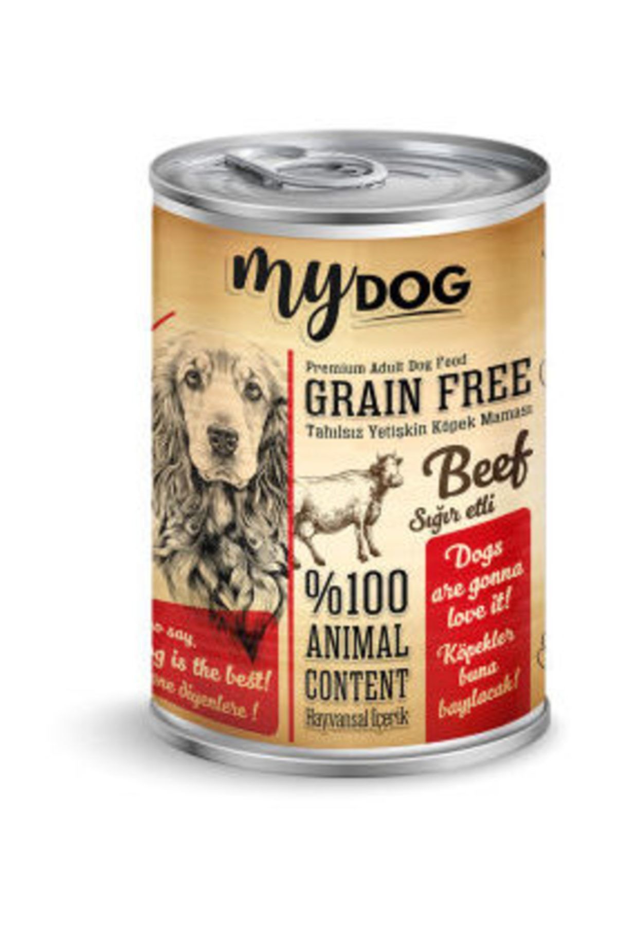 mydog %100 Tahılsız Sığır Etli Köpek Konservesi 415gr 24'lü