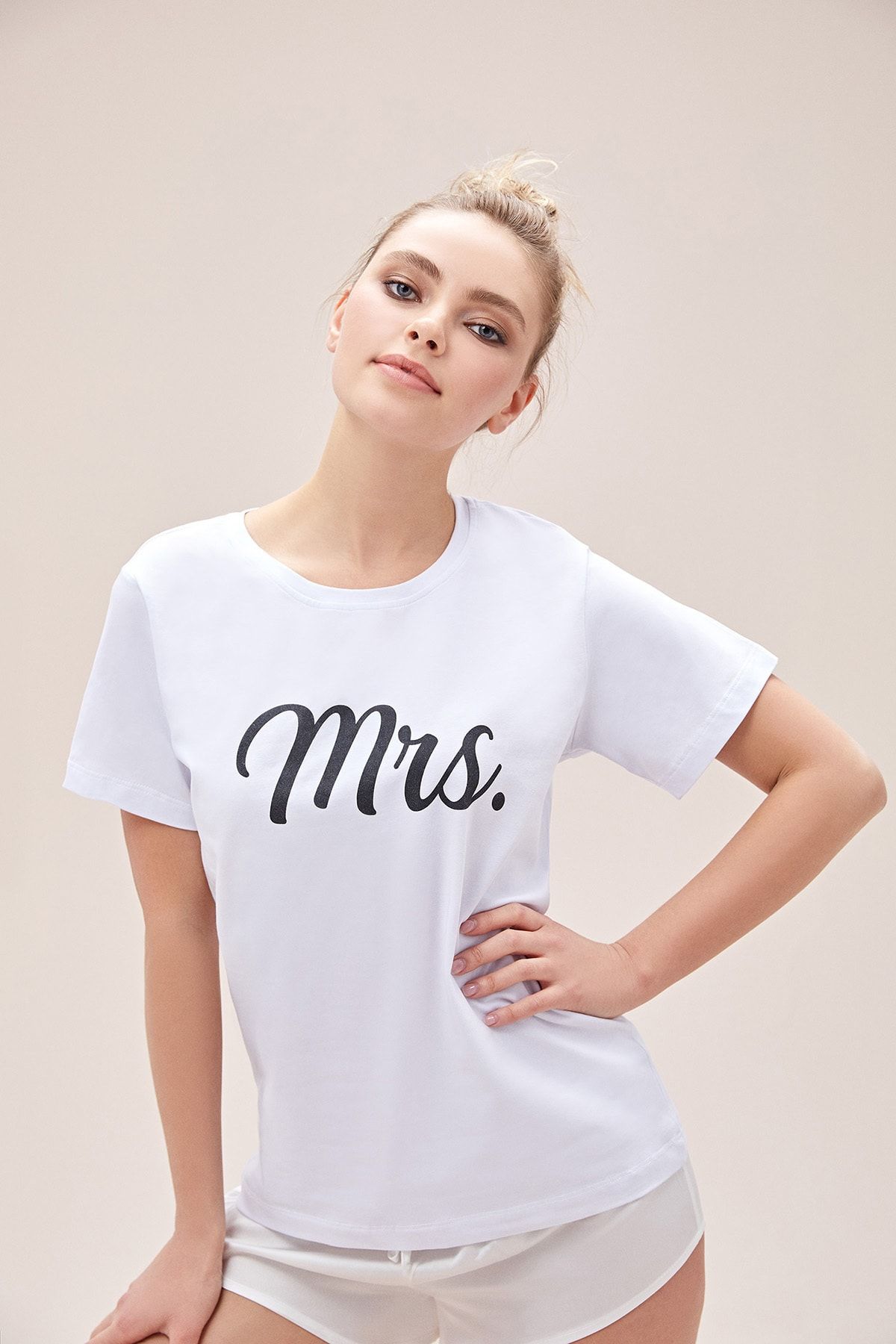 Oleg Cassini Kadın Beyaz Mrs. T-Shirt Ocmrs-Tshırt