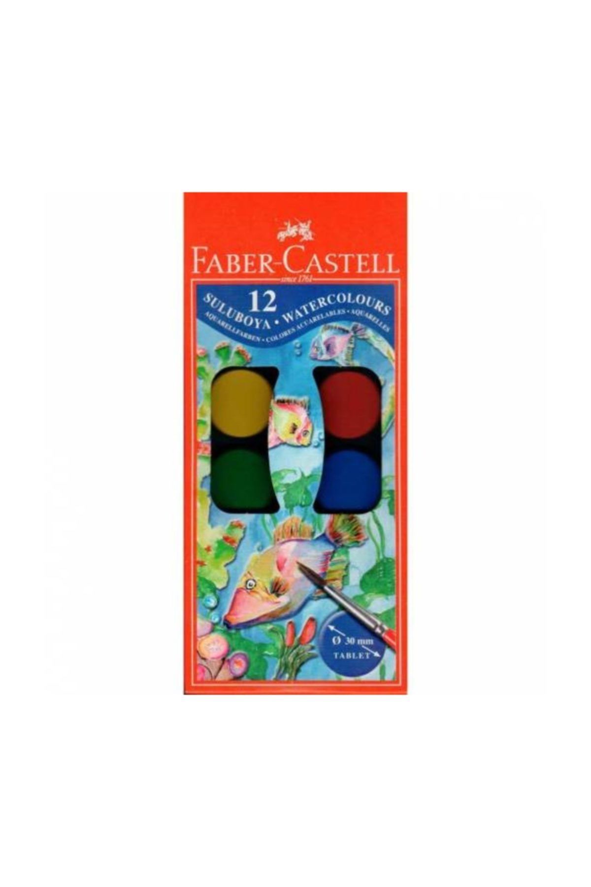 Faber Castell Sulu Boya Küçük Boy 12 Renk 125011