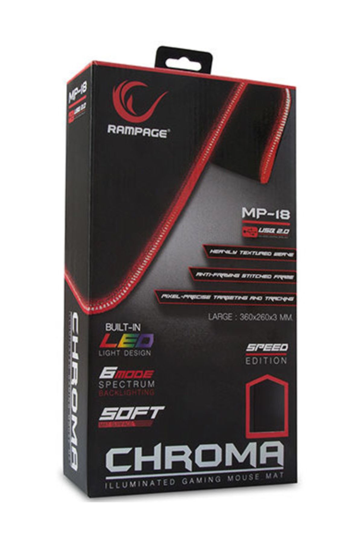 Rampage Mp-18 355x255x3.0mm Rgb Mouse Pad