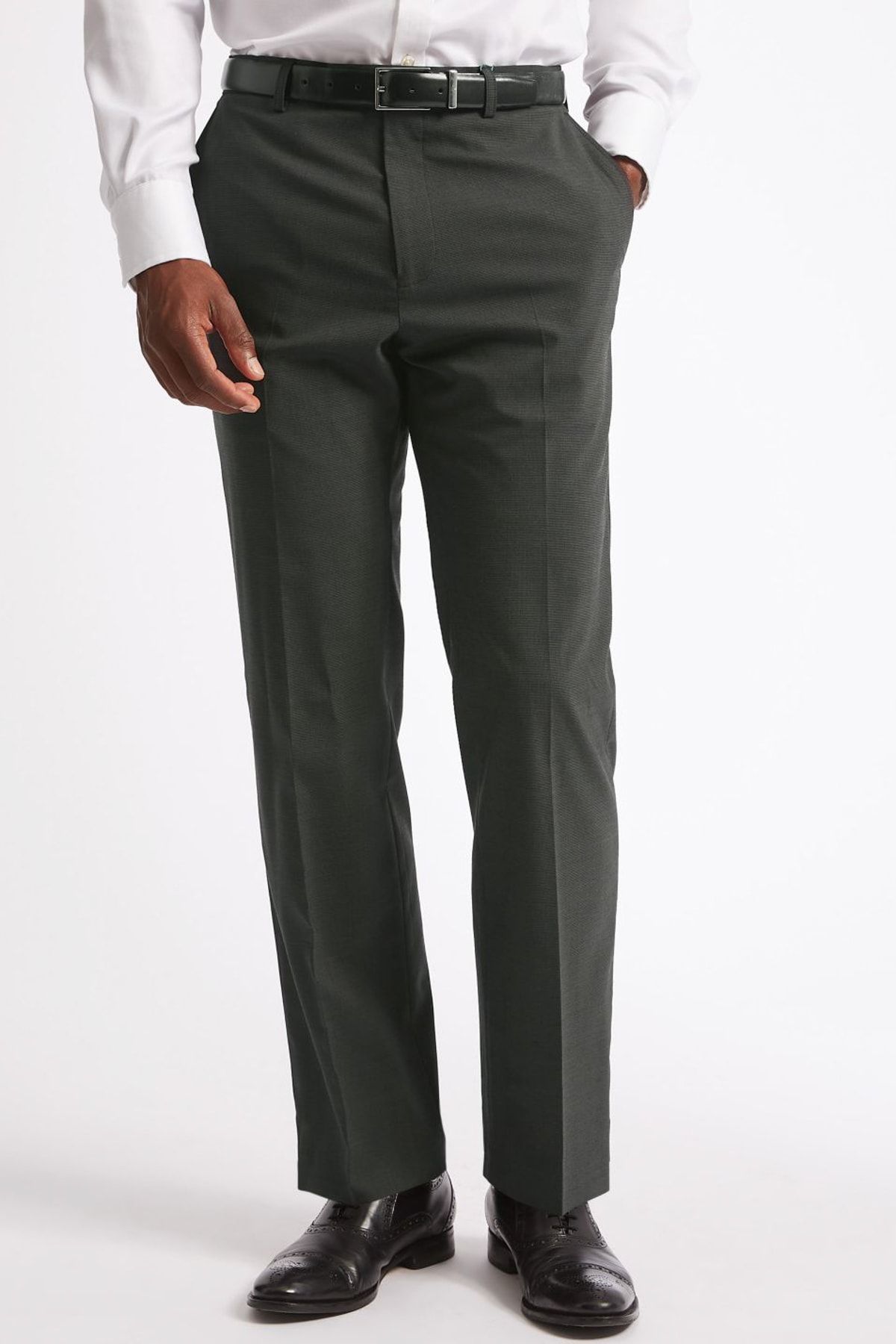 Marks & Spencer Erkek Gri Klasik Pantolon T15001270