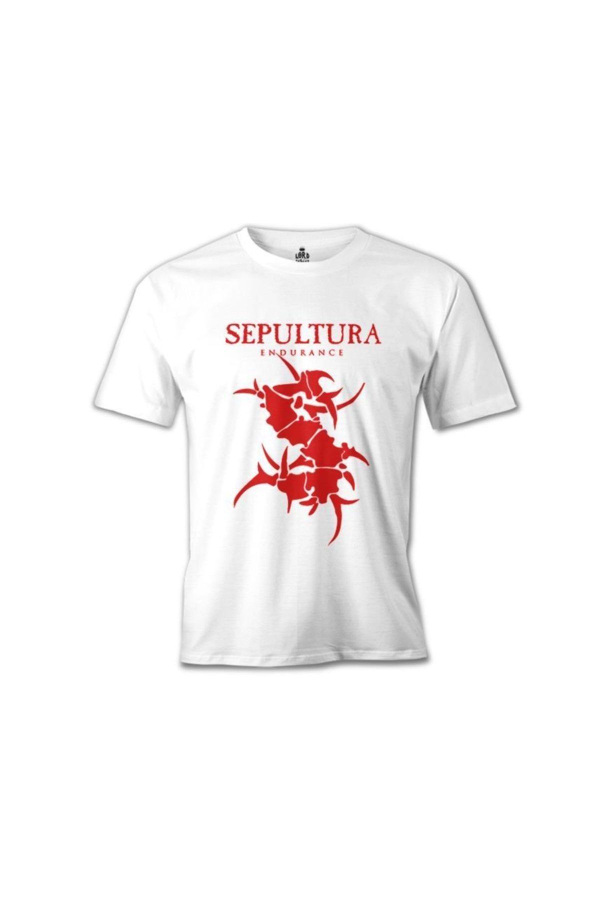 Lord T-Shirt Sepultura - Endurance Logo Red Beyaz Erkek Tshirt