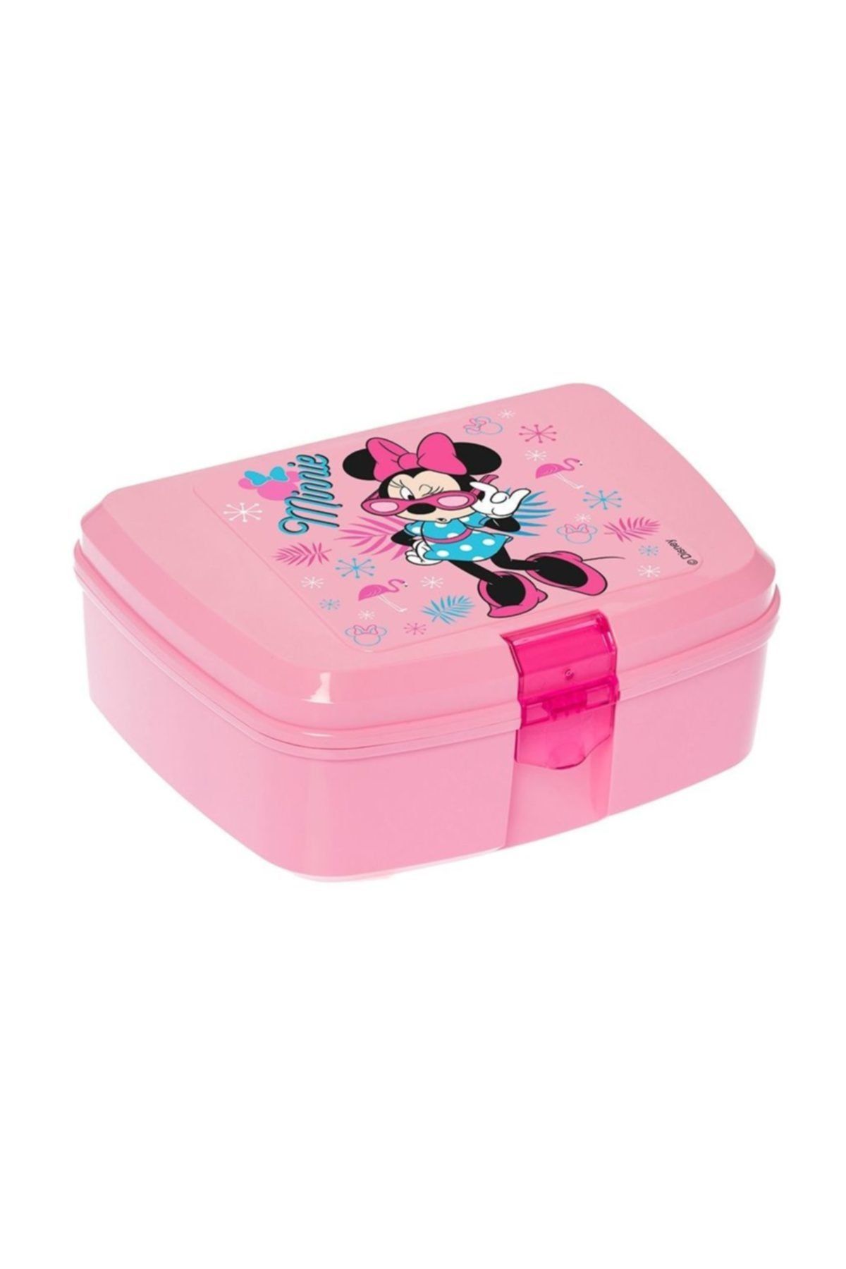 Herevin Kız Çocuk Pembe Gözlüklü Minnie Mouse Pembe Beslenme Kutusu -