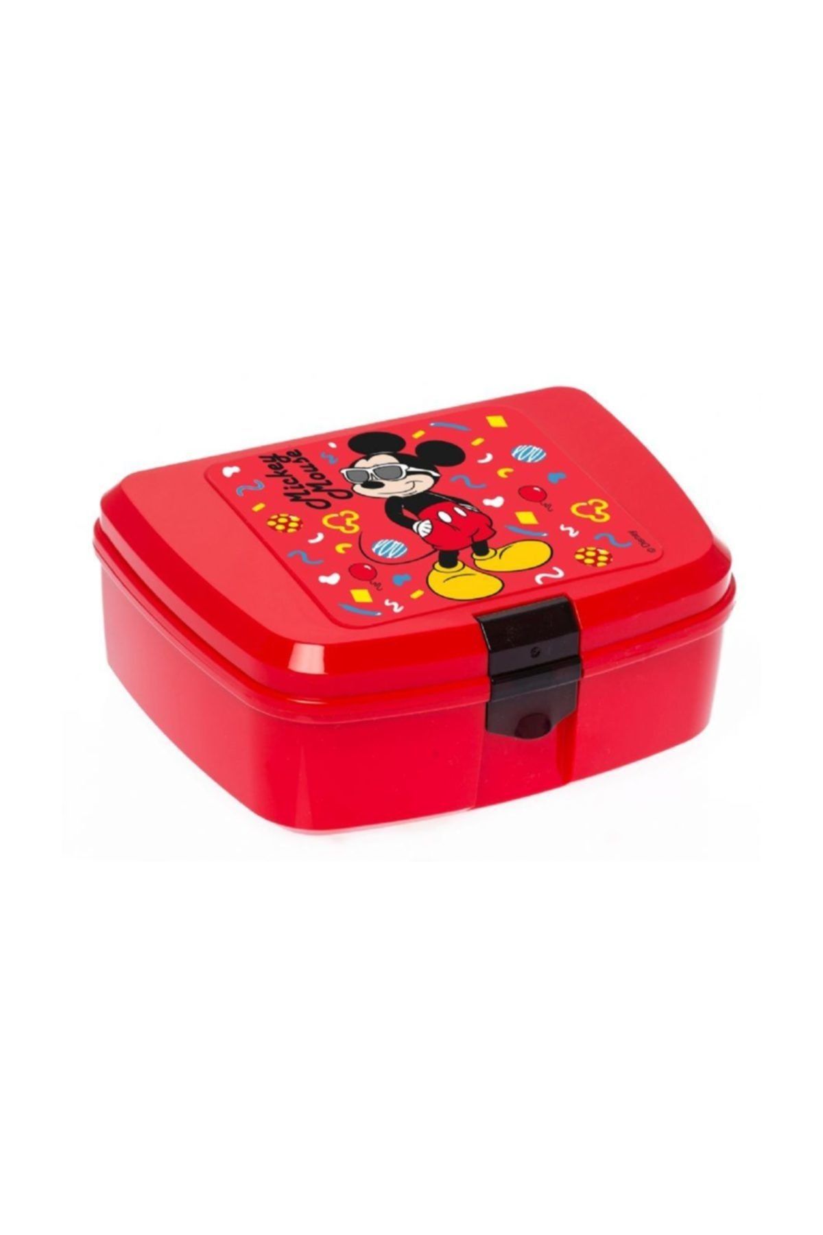 Herevin Erkek Çocuk Kırmızı Gözlüklü Mickey Mouse Kırmızı Beslenme Kutusu