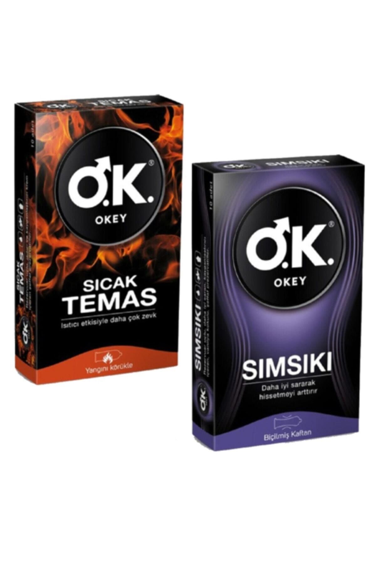 Okey Sıcak Temas Sımsıkı Prezervatif 2'li Set