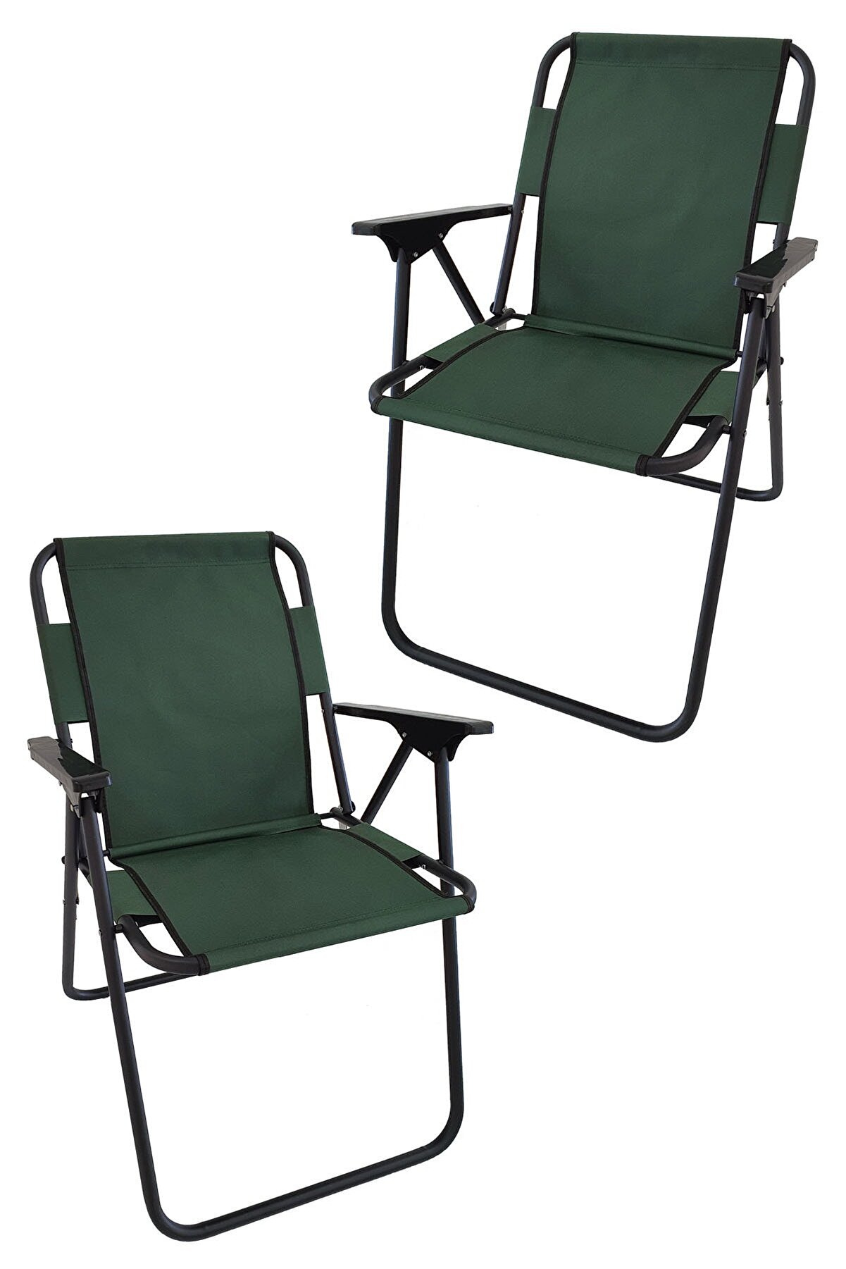 Bofigo 2 Adet Kamp Sandalyesi Katlanır Sandalye Piknik Sandalyesi Plaj Sandalyesi Yeşil.