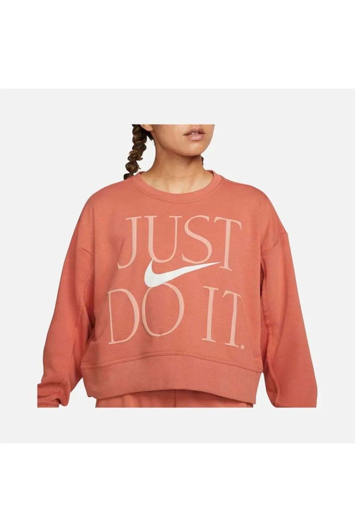 Nike Women Sportswear Dri-Fit Get Fit Kadın Turuncu Sweatshirt