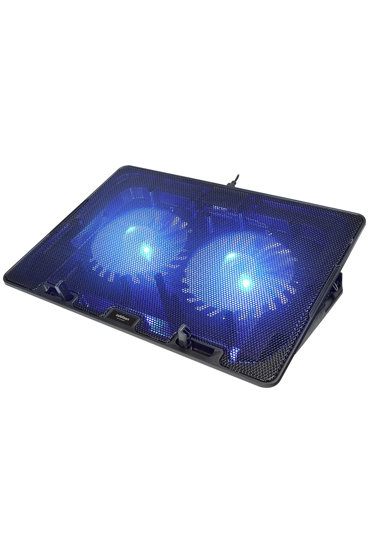Addison AD-S1 Notebook Laptop Soğutucu Stand 2 Fanlı Led Işıklı 2*USB Girişli Kademeli 4 Yükseklik Ayarlı