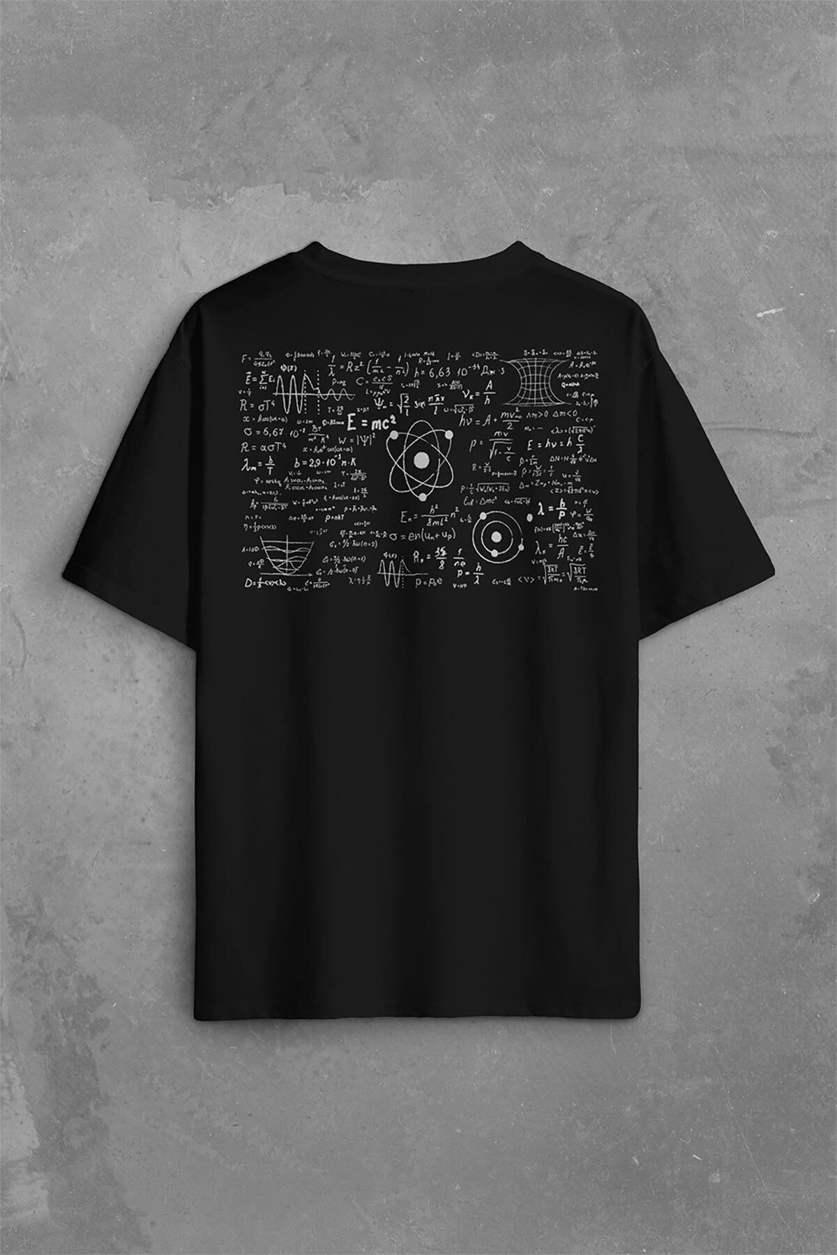 Kendim Seçtim Matematik Fizik Formülü Denklem Sınav Sırt Ön Baskılı Oversize Tişört Unisex T-Shirt