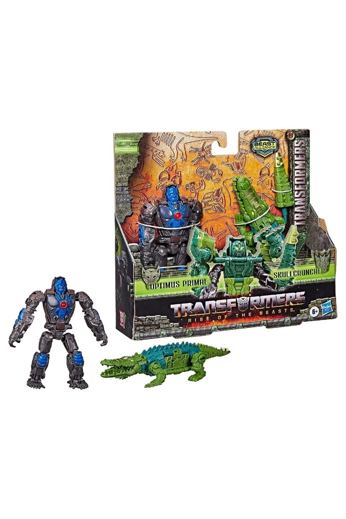 transformers Rise Of The Beasts Ikili Figür Optimus Primal & Skullcruncher