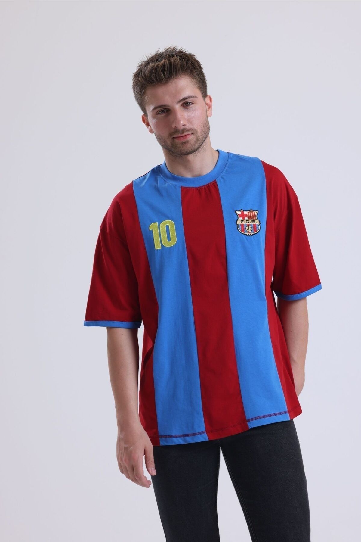 Sekiz Numara Barcelona 10 Nostalji Oversize Takım Tişörtü