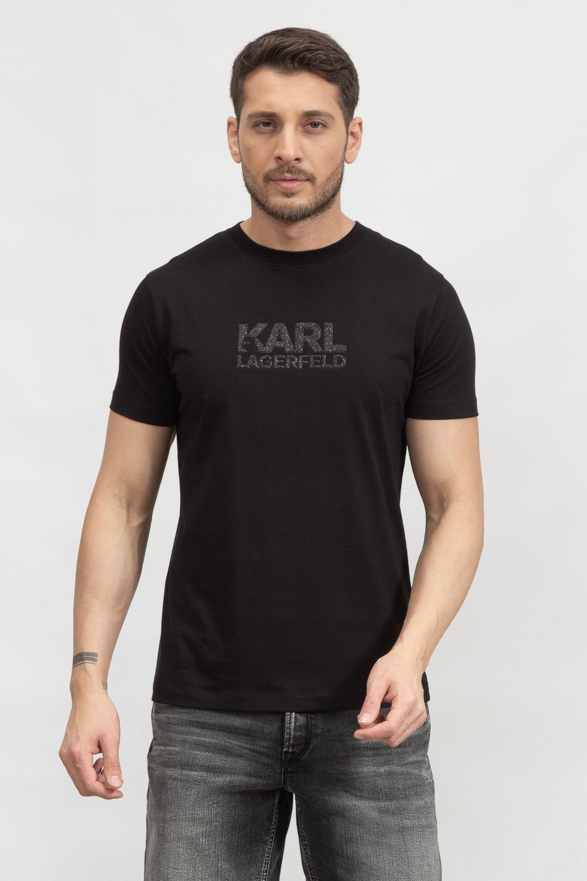 Karl Lagerfeld Erkek Bisiklet Yaka T-Shirt755060532241