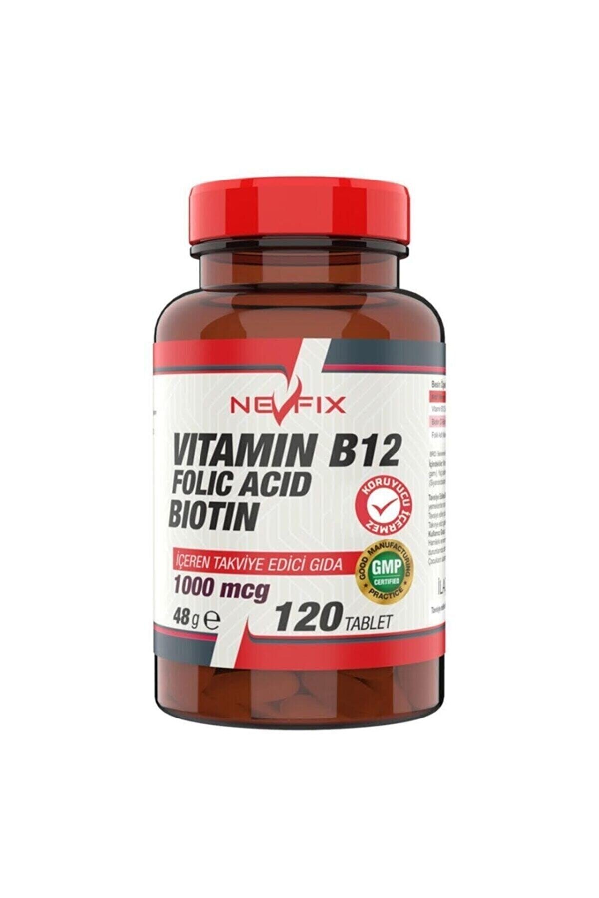 Nevfix Vitamin B12 Folic Acid Biotin 120 Tablet