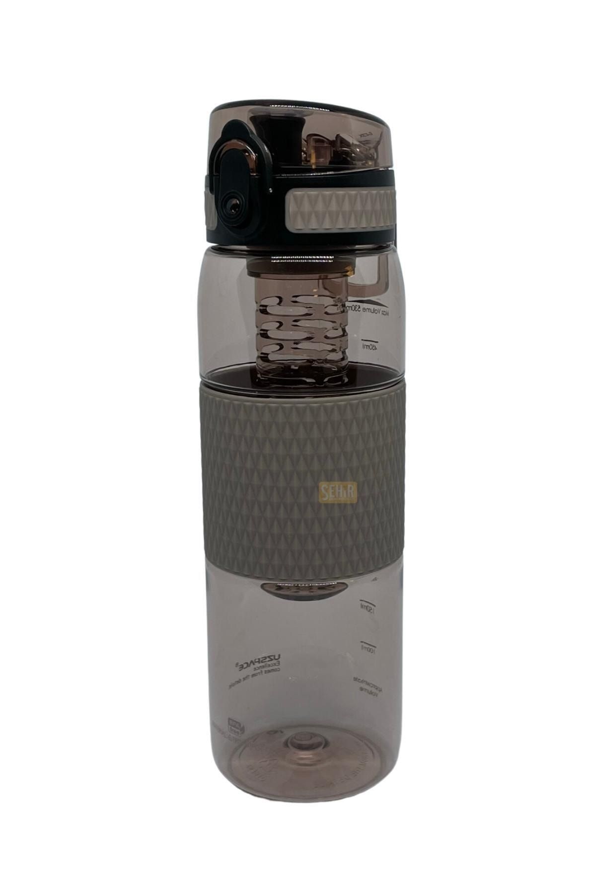 Uzspace 530ml Yeni Koleksiyon Silikon Gövdeli Detoks Aparatlı Tritan Su Matarası