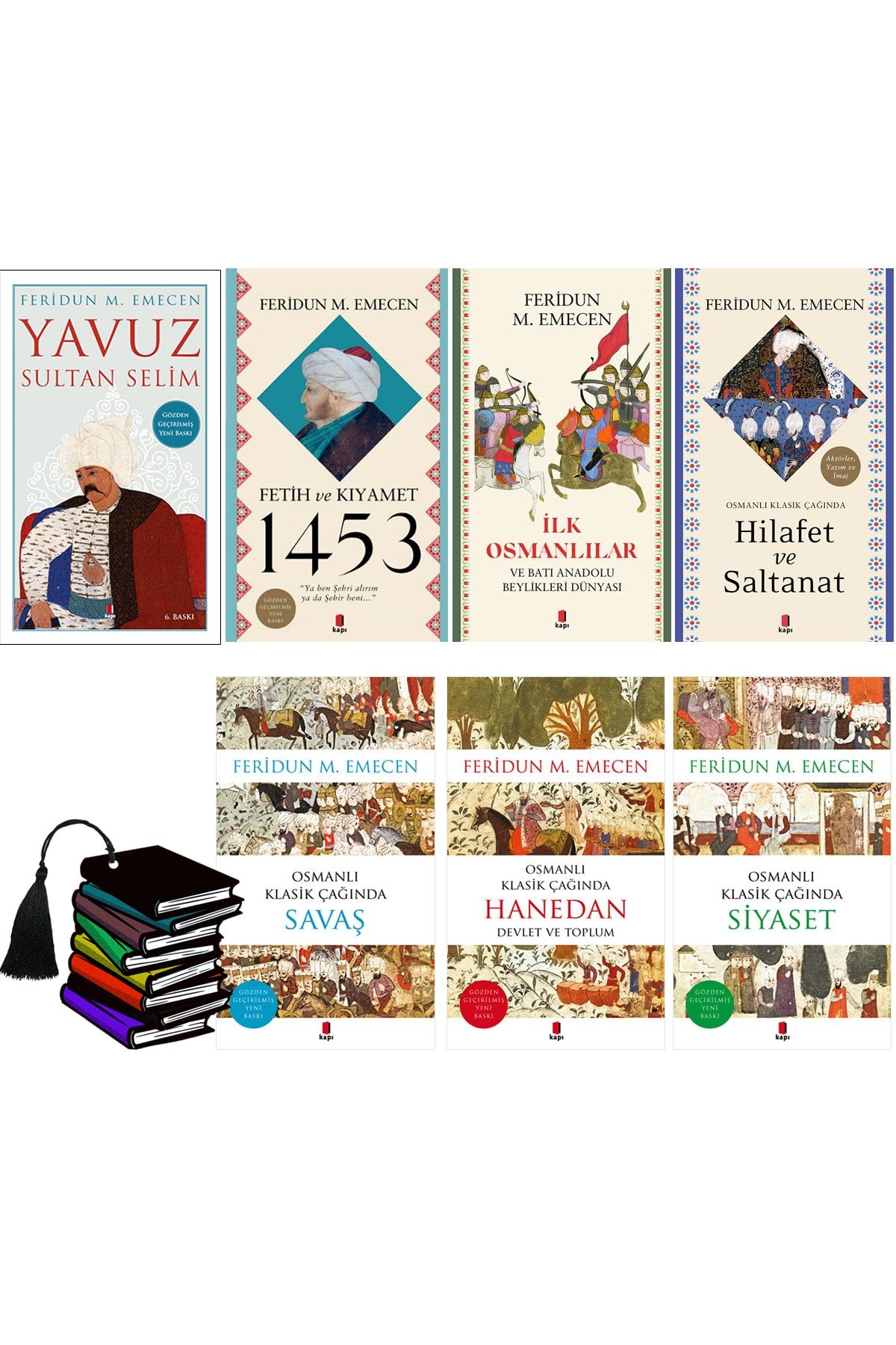 Kapı Yayınları Feridun M. Emecen -full set- Yavuz Sultan Selim - Fetih ve Kıyamet 1453 - Hilafet ve Saltanat