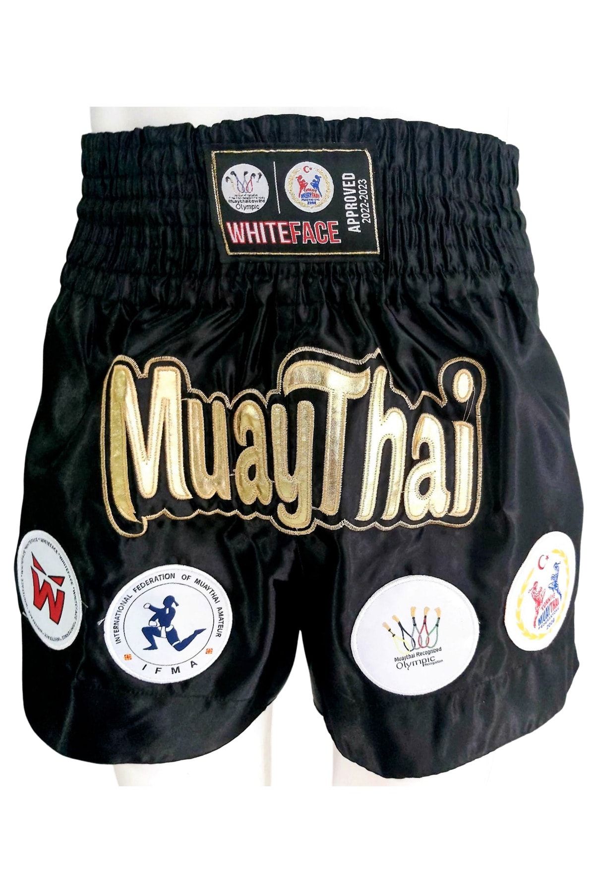 whiteface Muay Thai Müsabaka Şortu (SİYAH)