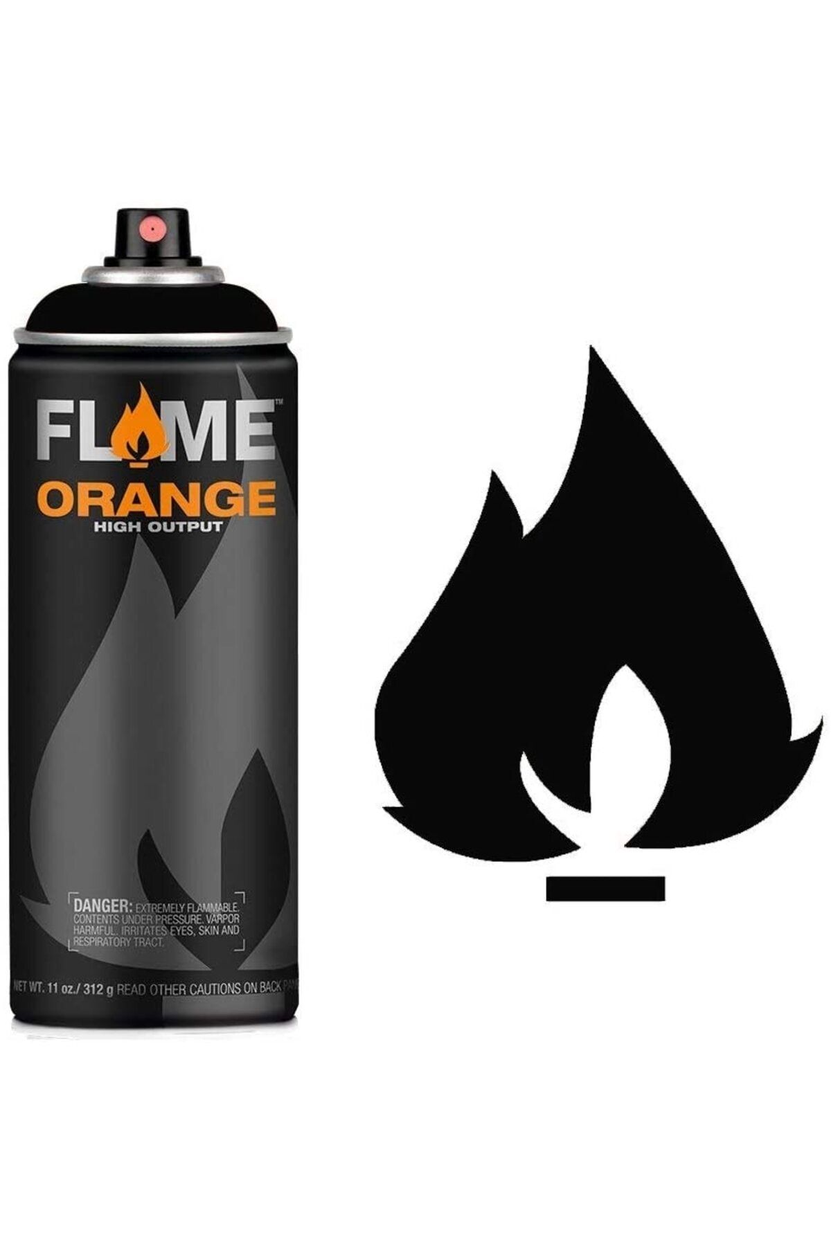 Flame Orange 400ml Sprey Boya N:901 Thick Black