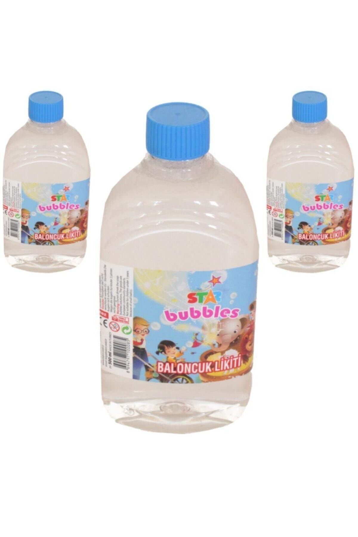 Star Bubbles Köpük 3 Adet Baloncuk Likiti Yedek Baloncuk Solüsyon 500 ml