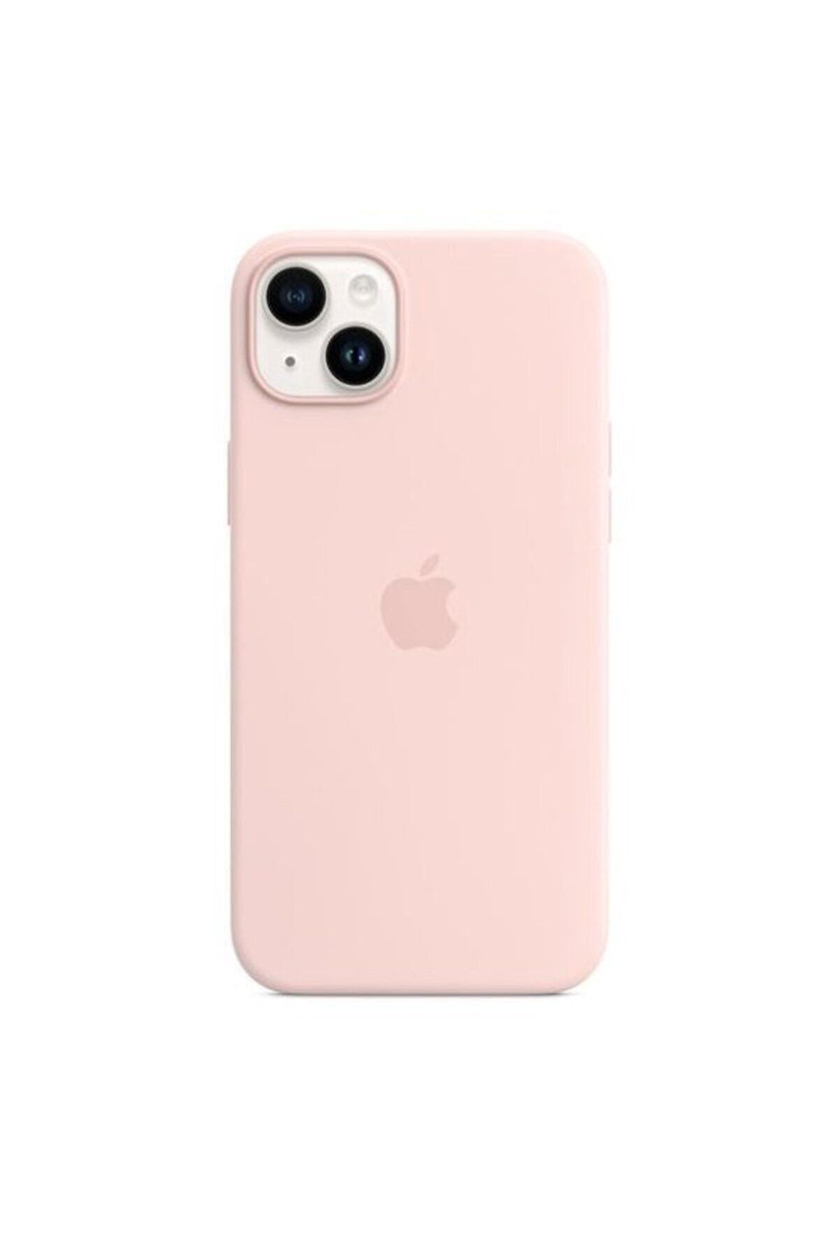 Apple iPhone 14 Plus için MagSafe özellikli Silikon Kılıf - Puslu Pembe
