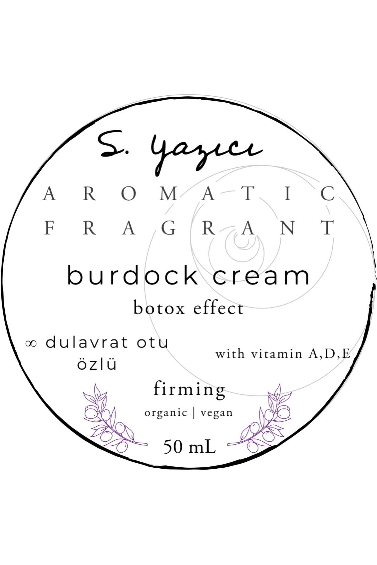 EL YAPIMI Dulavrat Otu-burdock Cream 50ml Kırışıklık Karşıtı, Botox Etkili-sıkılaştırıcı Yüz Kremi