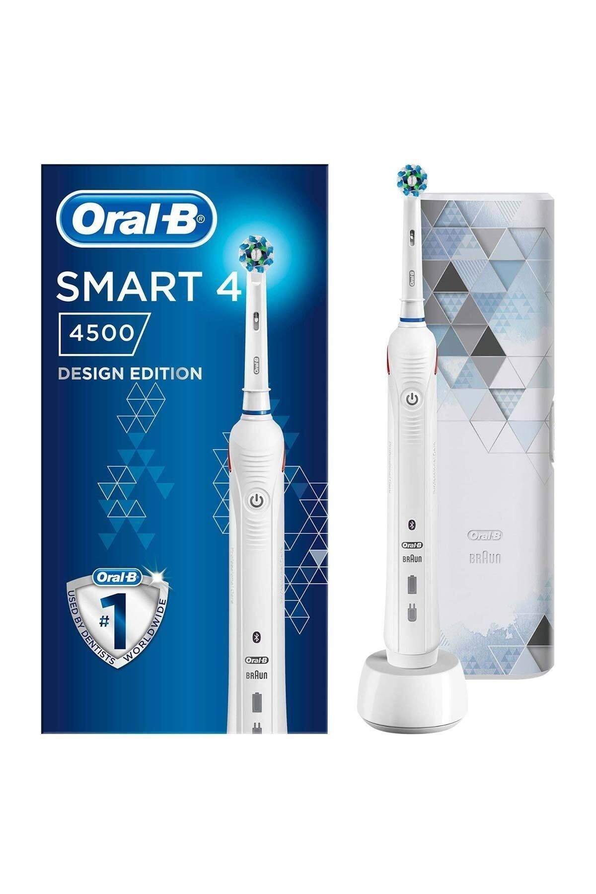 Oral-B Smart 4500 Modern Motif Şarj Edilebilir Diş Fırçası Cross Action Beyaz