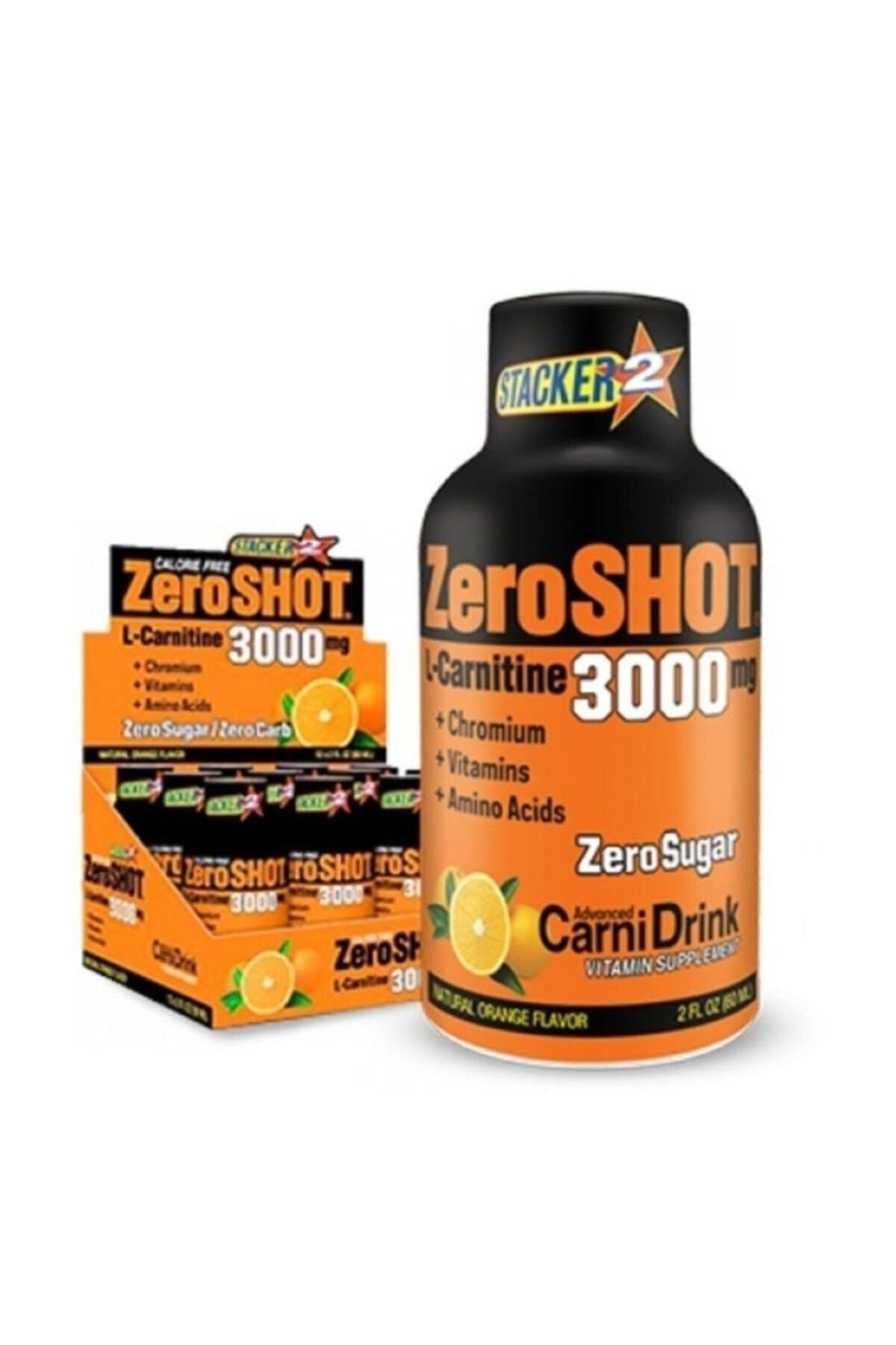 Stacker Europe Zero Shot 60 Ml 3000 Mg L-carnitine 12 Adet Portakal