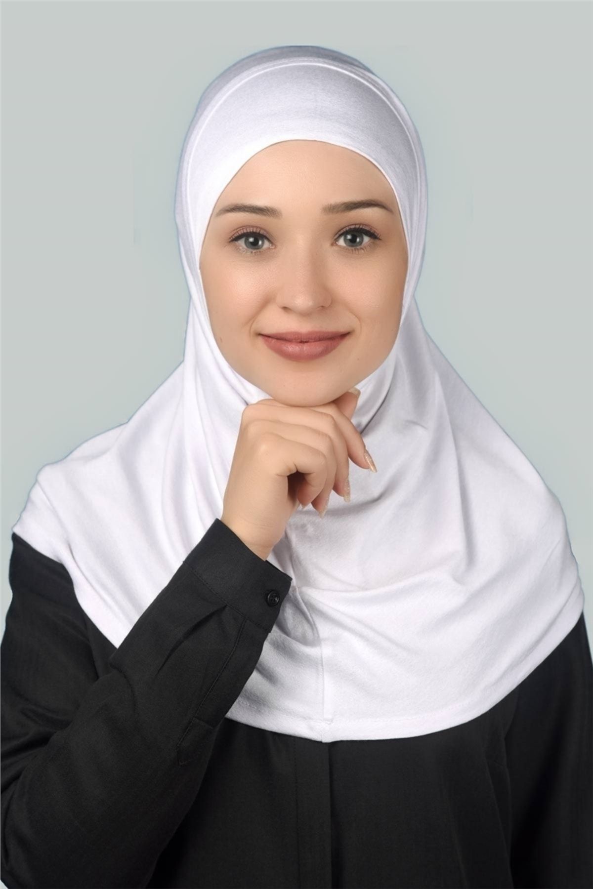 Altobeh Hazır Türban Pratik Eşarp Tesettür Hijab - Namaz Örtüsü -beyaz