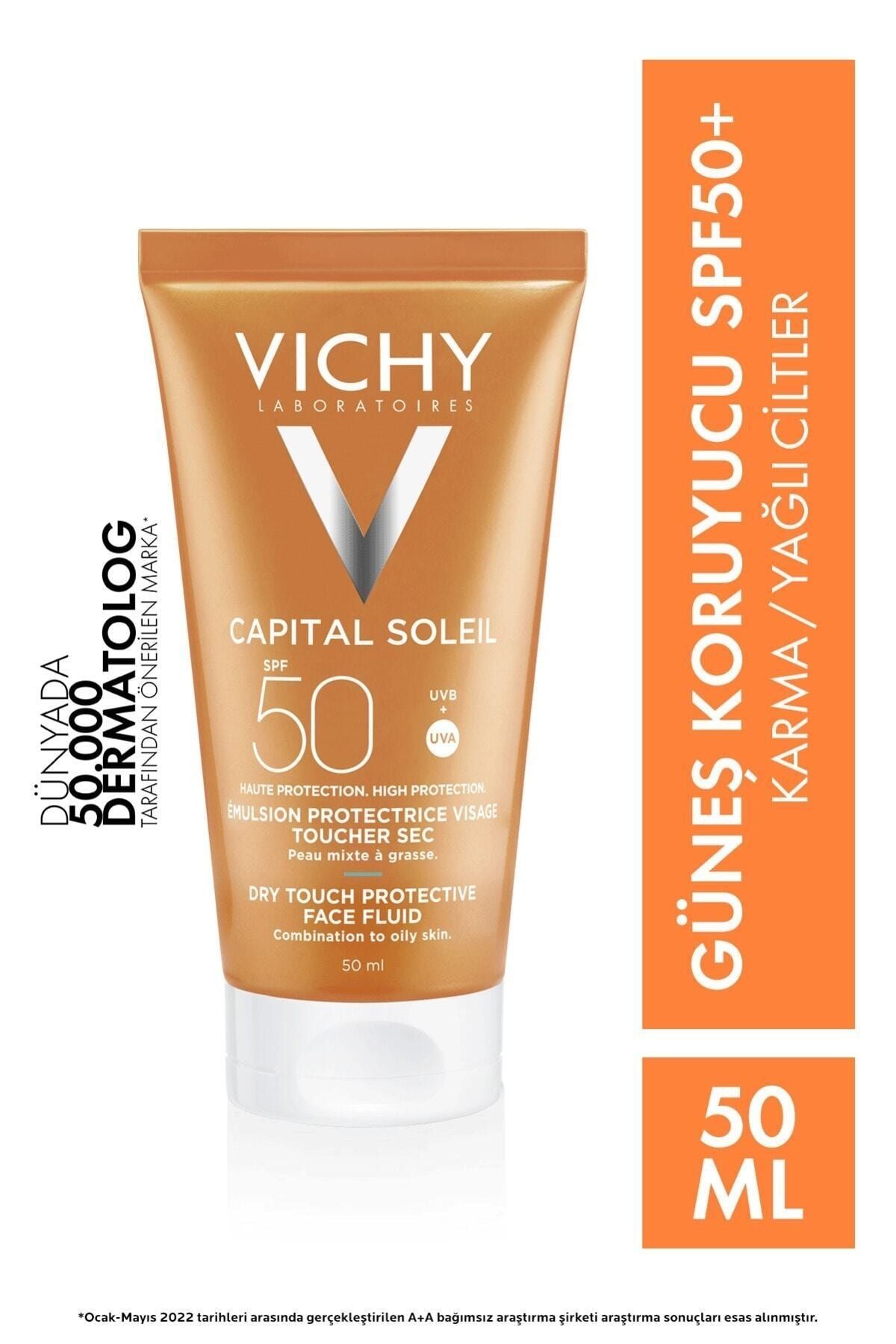 Vichy Parlama Karşıtı Süper Matlaştırıcı Yüksek Korumalı Yüz Güneş Kremi Spf 50, 50 ''ml.