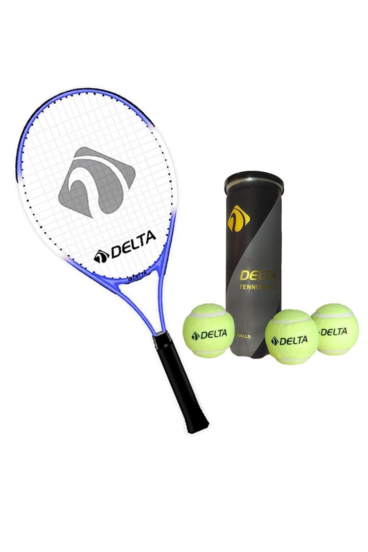 Delta Max Joys 25 İnç Çocuk Tenis Raketi + Çantası + Vakumlu Tüpte 3 Adet Tenis Maç Topu Seti