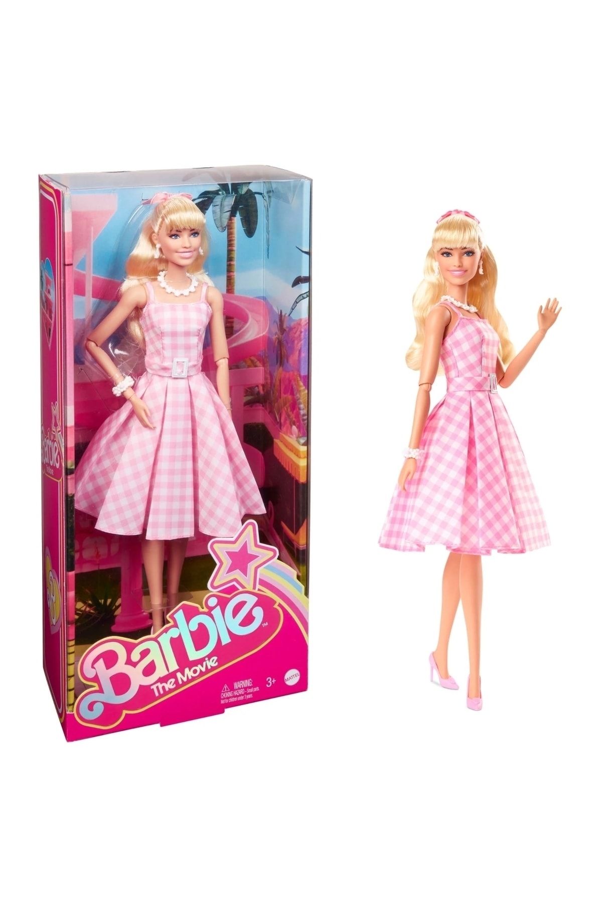 Barbie The Movie - Barbie Pembe Elbiseli Bebek HPJ96 Lisanslı Ürün