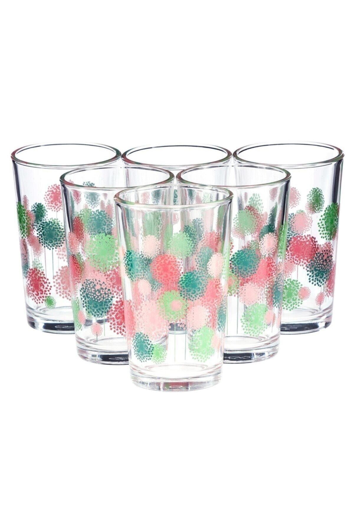 Paşabahçe Spring Flowers Kahve Yanı Su Bardağı 100 Cc | 6lı Set