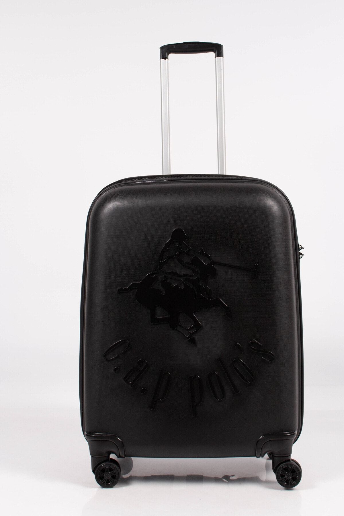 KAFF Albatros Cap Polo's Unisex Siyah PP525 (Black) 4 Teker PP Kırılmaz Orta Boy Valiz Bavul