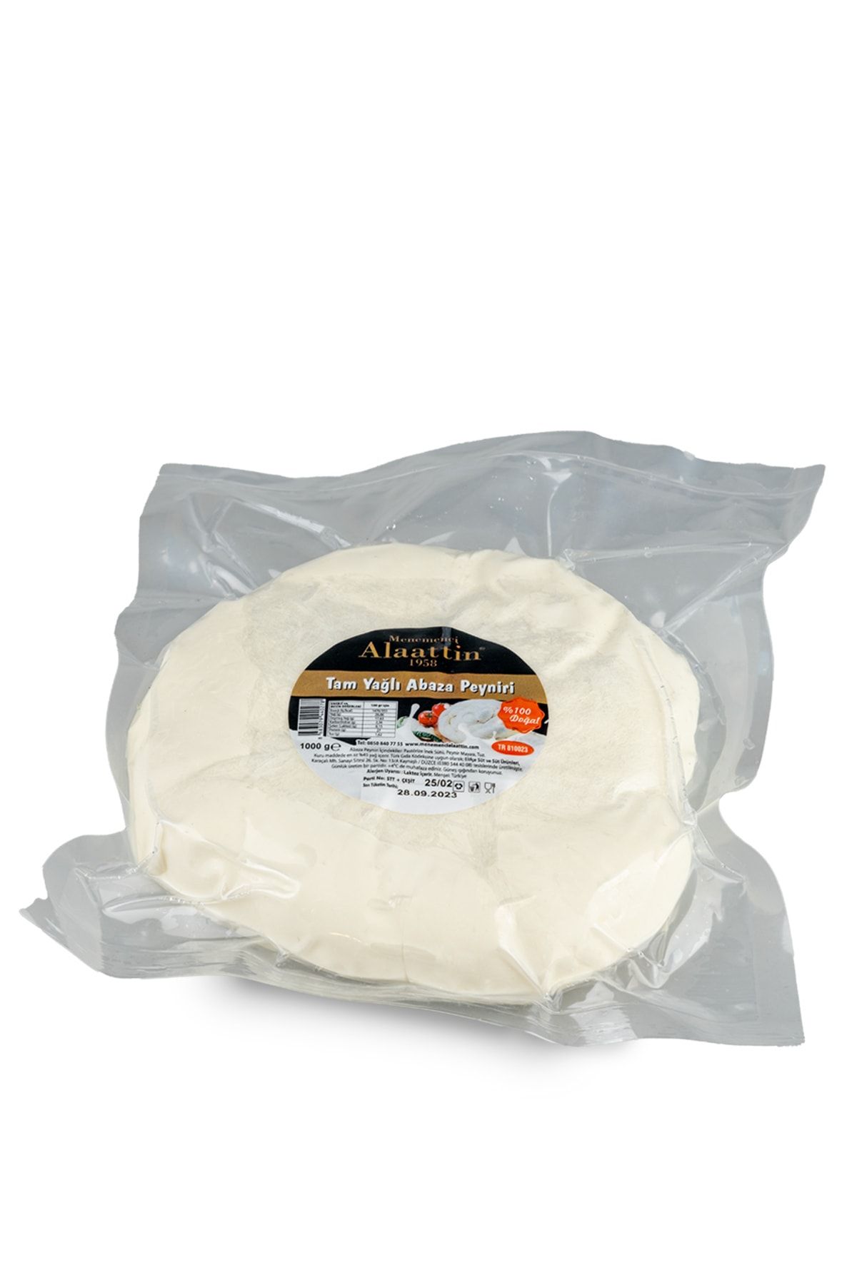 Menemenci Alaattin Tam Yağlı Abaza Peyniri 1000 gram