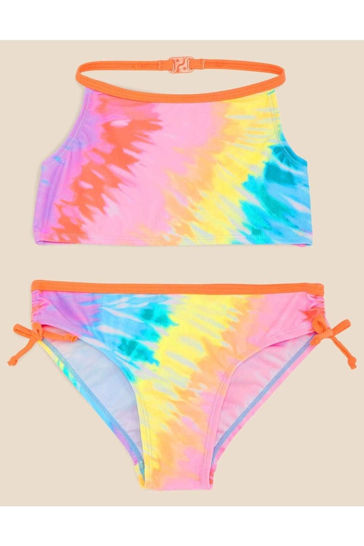 Accessorize Kız Çocuk için Rengarenk Batik Bikini Takımı
