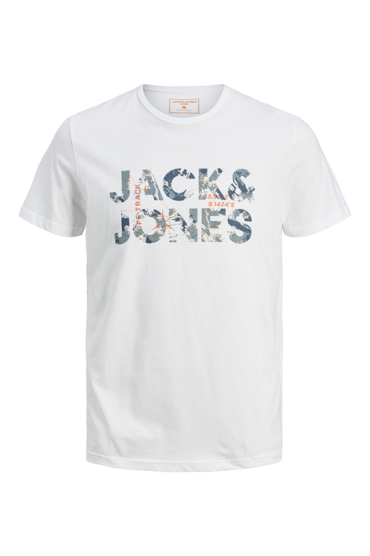 Jack & Jones Bisiklet Yaka Logo Baskili Tisört