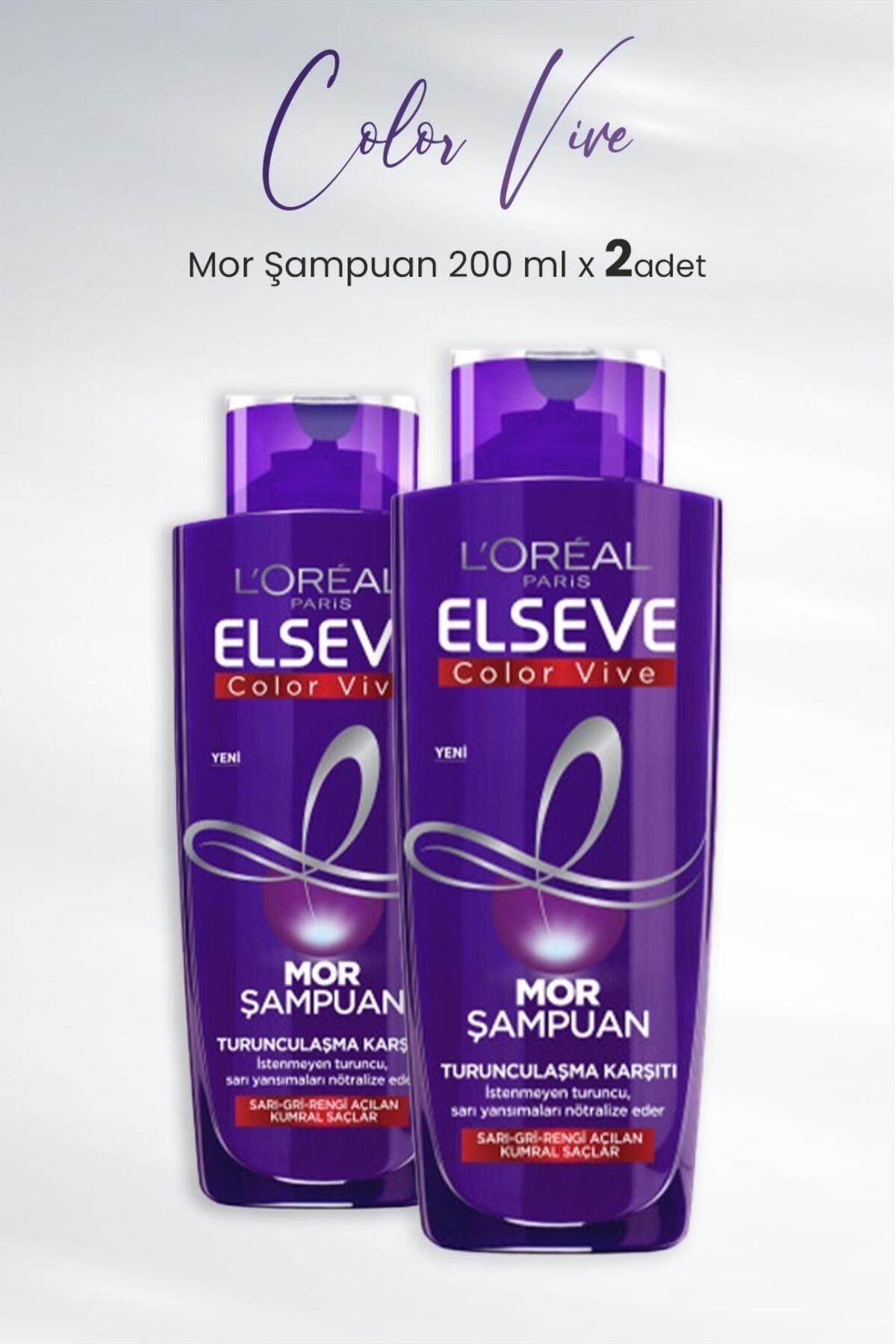 Elseve Color Vive Mor Şampuan Turunculaşma Karşıtı 200 ml x 2 Adet